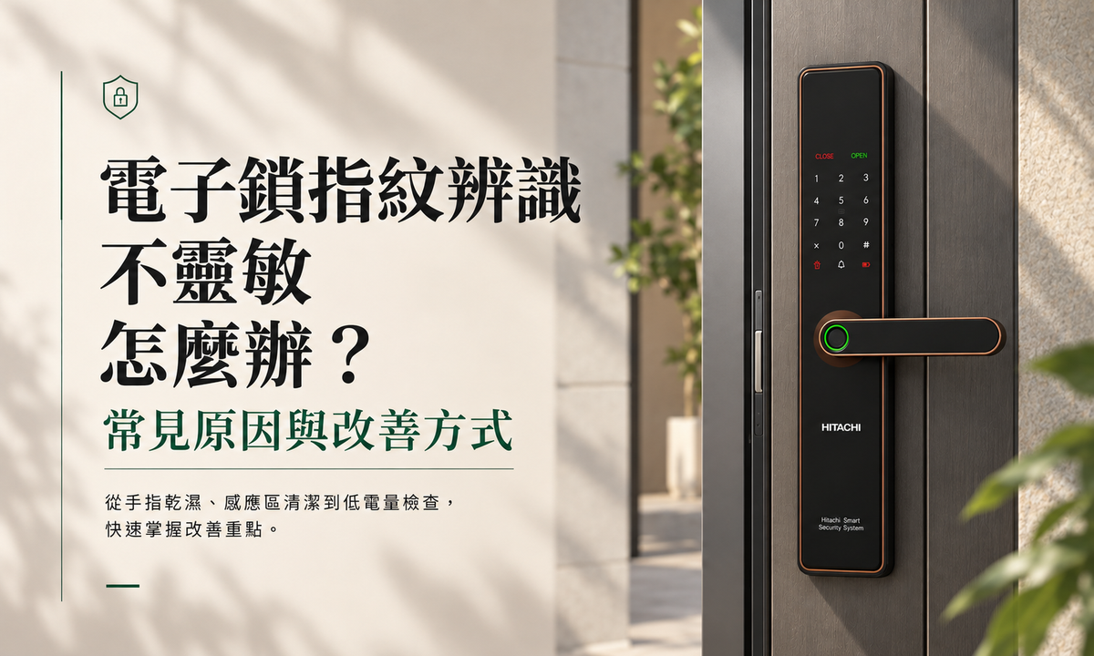 電子鎖指紋辨識不靈敏怎麼辦？常見原因與改善方式