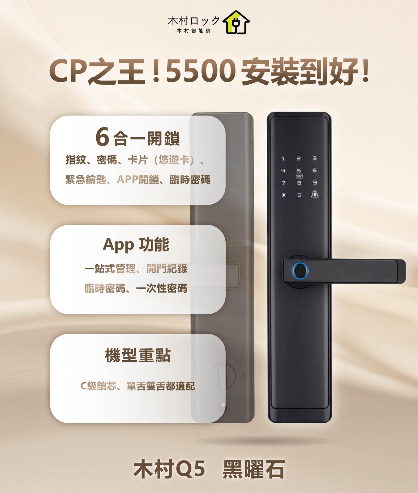 木村 Q5 電子鎖